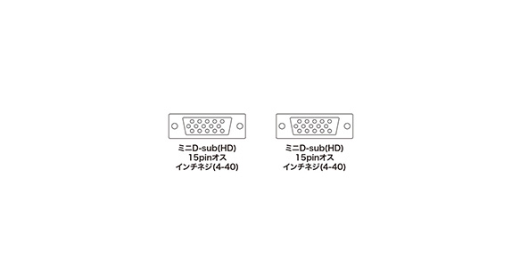 Connector diagram of Display Cable (Composite Coaxial, Analog RGB, 30 m, With Core)