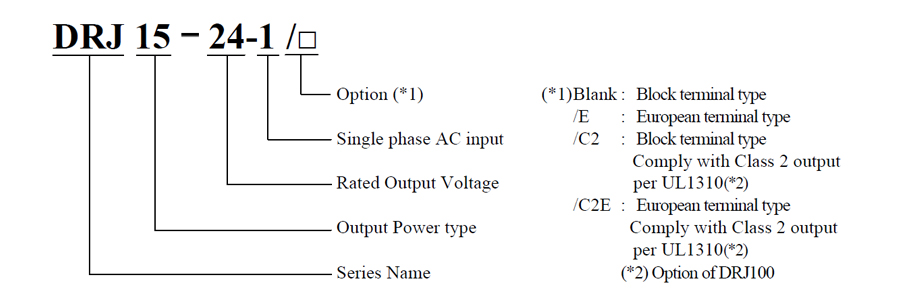 DIN Rail Power Supply, DRJ Series 