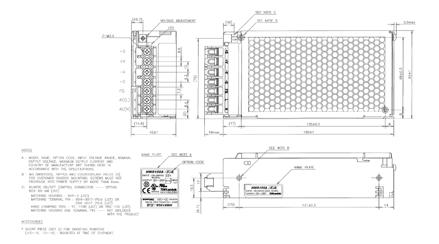 AC Input Power Supply (AC-DC Converter), HWS-A Series 