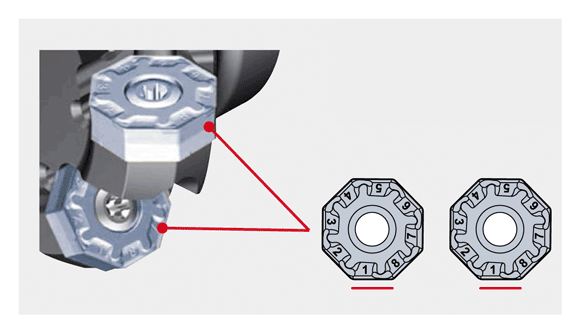 Product features / specification 2 of Phoenix face milling machine, insert for octagon type and bore type