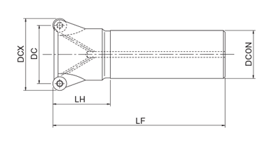 Selection support 2 of Phoenix series, insert for round insert cutter