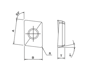 Processing data 2 of counterbore cutter, PZAG insert