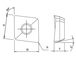 Processing data 2 of counterbore cutter, PZAG insert