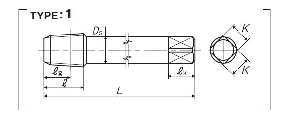 For Tapered Screw for Pipe for Viscous Material (Short Screw Type Long Shank Interflap: Left Twisted Spiral) LS-INT-S-PT 