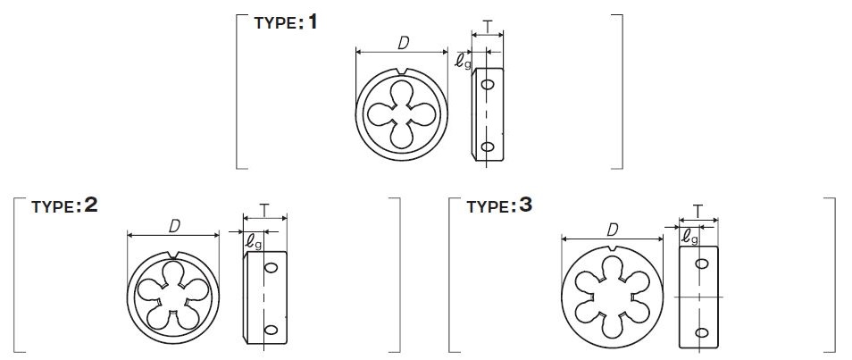 Solid Die D for American Tapered Pipe Threads NPT 