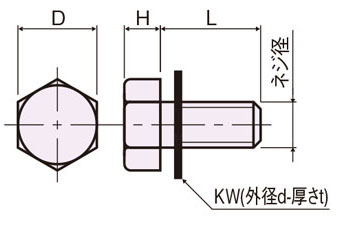 PTFE bolt / TEBT-0000-T drawing