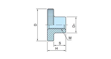 TKN/TKN-SUS tapped through outline drawing