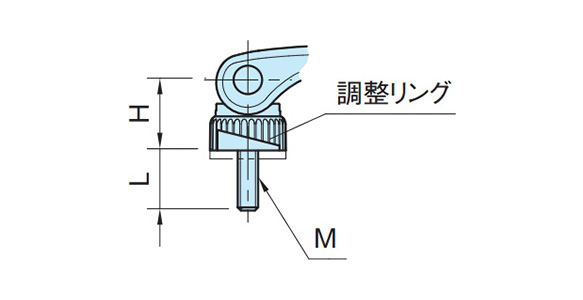 ECL stud, adjustable outline drawing