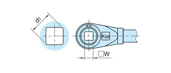 RL-S (square hole) dimensional drawing