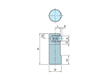 Dimensional drawing of WP1, WPU