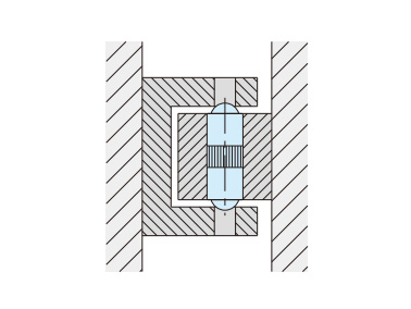 DSB usage examples / Mounting hole machining tolerance: 0 to +0.04