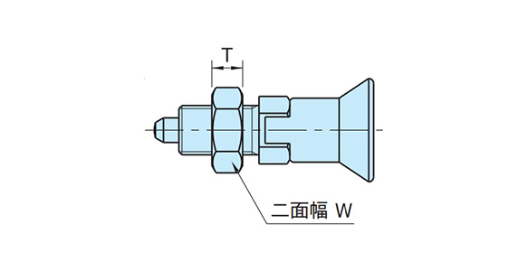 Dimensional drawing of NDXN-LW, NDXN-LW-SUS, NDXN-ALW-SUS (double nut)