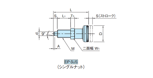 Engineering plastic index plunger dimensional drawing