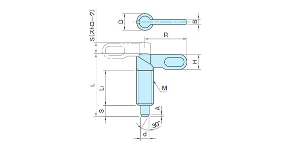 Dimensional drawing of GDX-L, GDX-LP, GDX-L-SUS