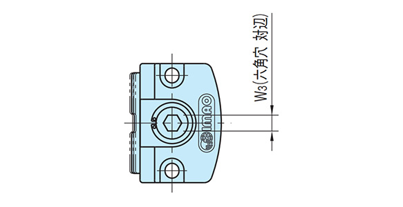 Dimensional drawing of no-lever type