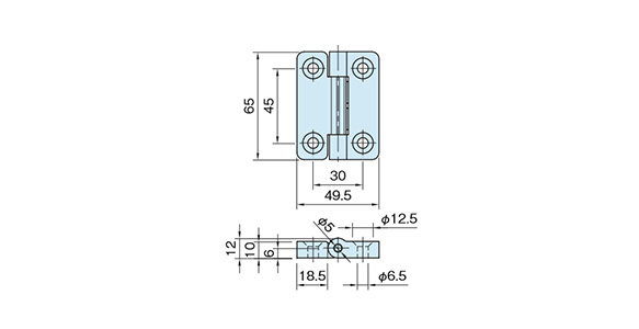 EFH5065SHP (Countersunk) dimensional drawing