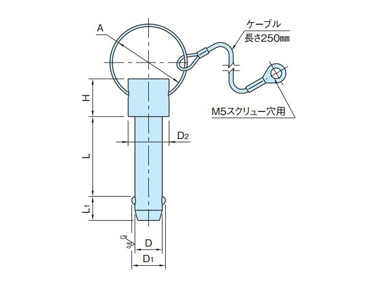 Dimensional drawing of BJ774-SUS