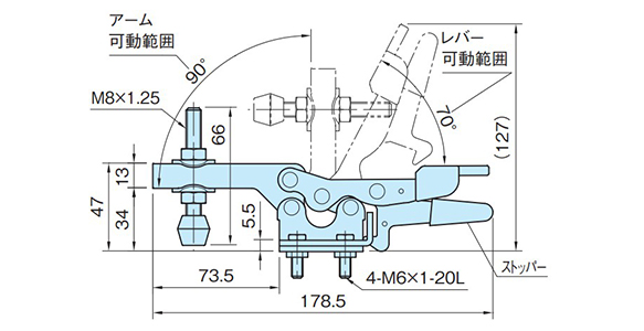 Horizontal Type Toggle Clamp With Lock Function ST-H225: related image