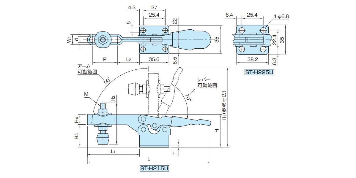 Horizontal Type Toggle Clamp ST-H215 / ST-H225: related image