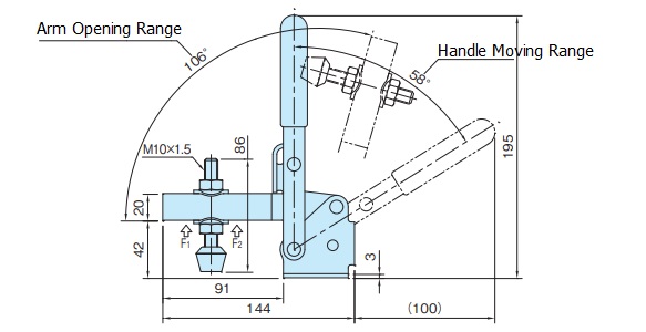 Vertical Type Toggle Clamp ST-VTC210: related image