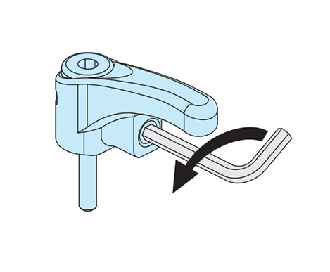 2. Make fine adjustments to the torque by turning the torque-adjusting screw in the side of the body.