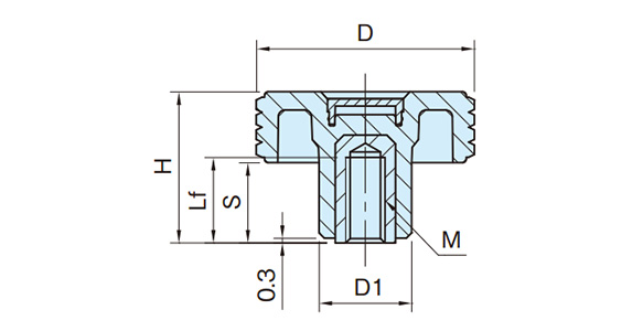 GKF-N tapped outline drawing