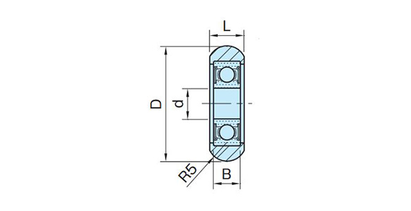 GRL-P-U-SUS (Without Stud) dimensional drawing (mm)