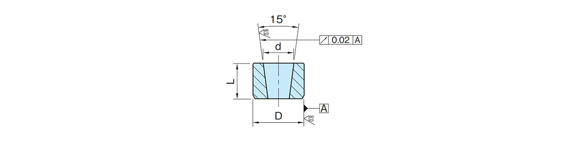 Dimensional drawing of bushing for index plunger