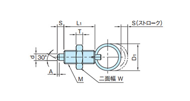 Dimensional drawing of ring type