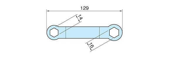 Wrench for TWDXN dimensional drawing