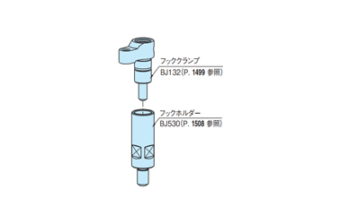 Usage examples when Hook Holder BJ132 or Hook Holder BJ530 has been set up