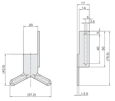 Sensor bracket single plate LED lights (ring type) drawing