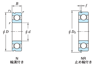 Single row deep groove ball bearing drawing 4