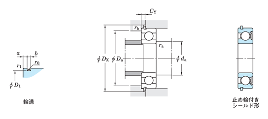 Single row deep groove ball bearing drawing 5