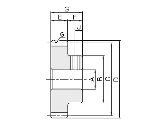 Drawing of tooth grind spur gear SSG S1T