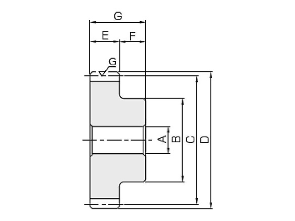 Drawing of tooth grind spur gear SSG S1