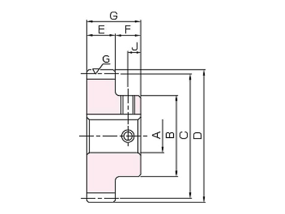 Drawing of tooth grind spur gear SSG S1K