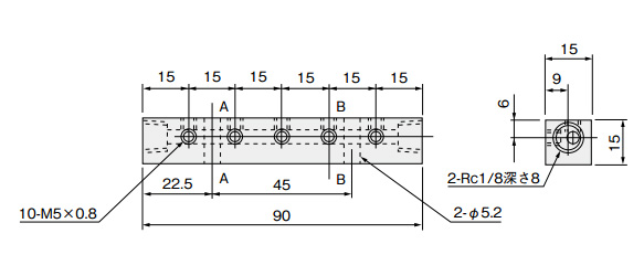 Dimensional drawing A of MBF10