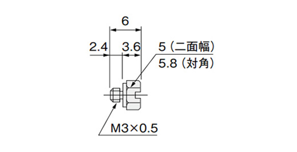 Dimensional drawing of PF-M3