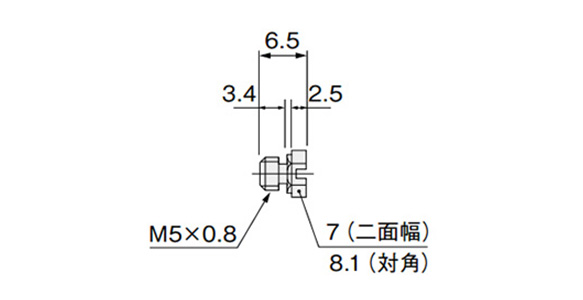 Dimensional drawing of PF