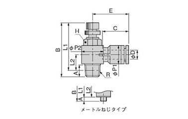 Dimensional drawing A of speed controller