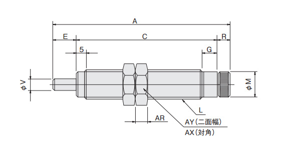 No rod tip cap KSHO×O Unit: mm