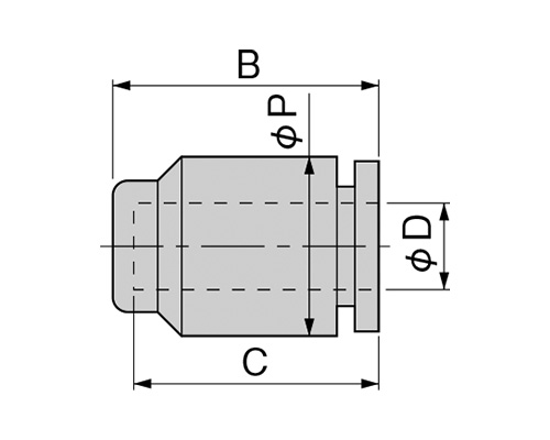 Dimensional drawing of UC