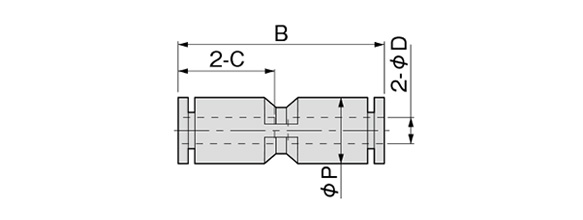 External appearance of union straight