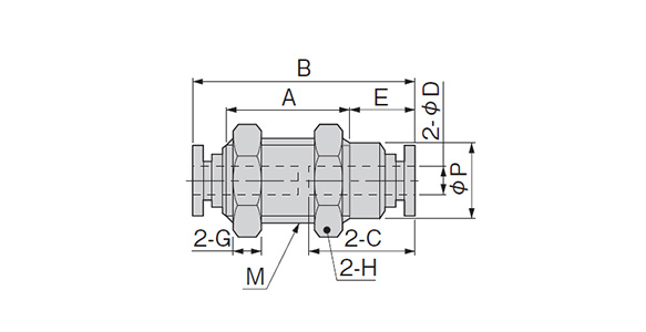 Dimensional drawing of UK series