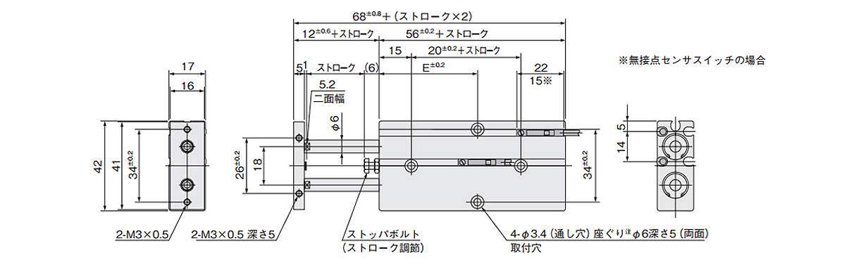 ATBDA dimensional drawing A