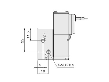 A010-4E1-25, unit: mm