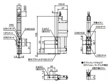 Standard Solenoid Valve F10 Series drawing 2