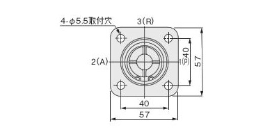 Dimensional drawing of 250P, 2503P