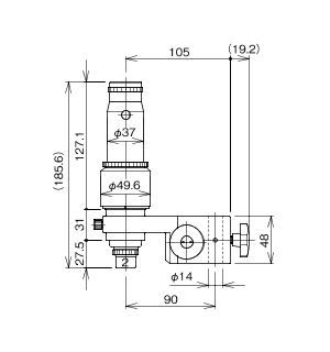 Drawing 1 of microscope MS series